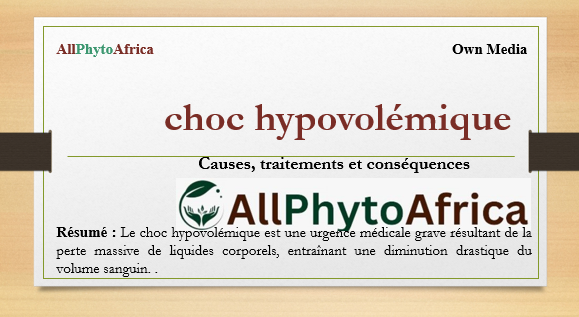 Choc hypovolémique