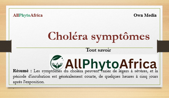 Choléra symptômes