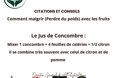 Le jus de Concombre