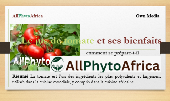 Le jus de tomate et ses bienfaits